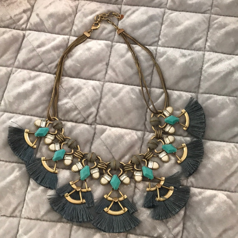 Stella & Dot Lotus Tassel Necklace